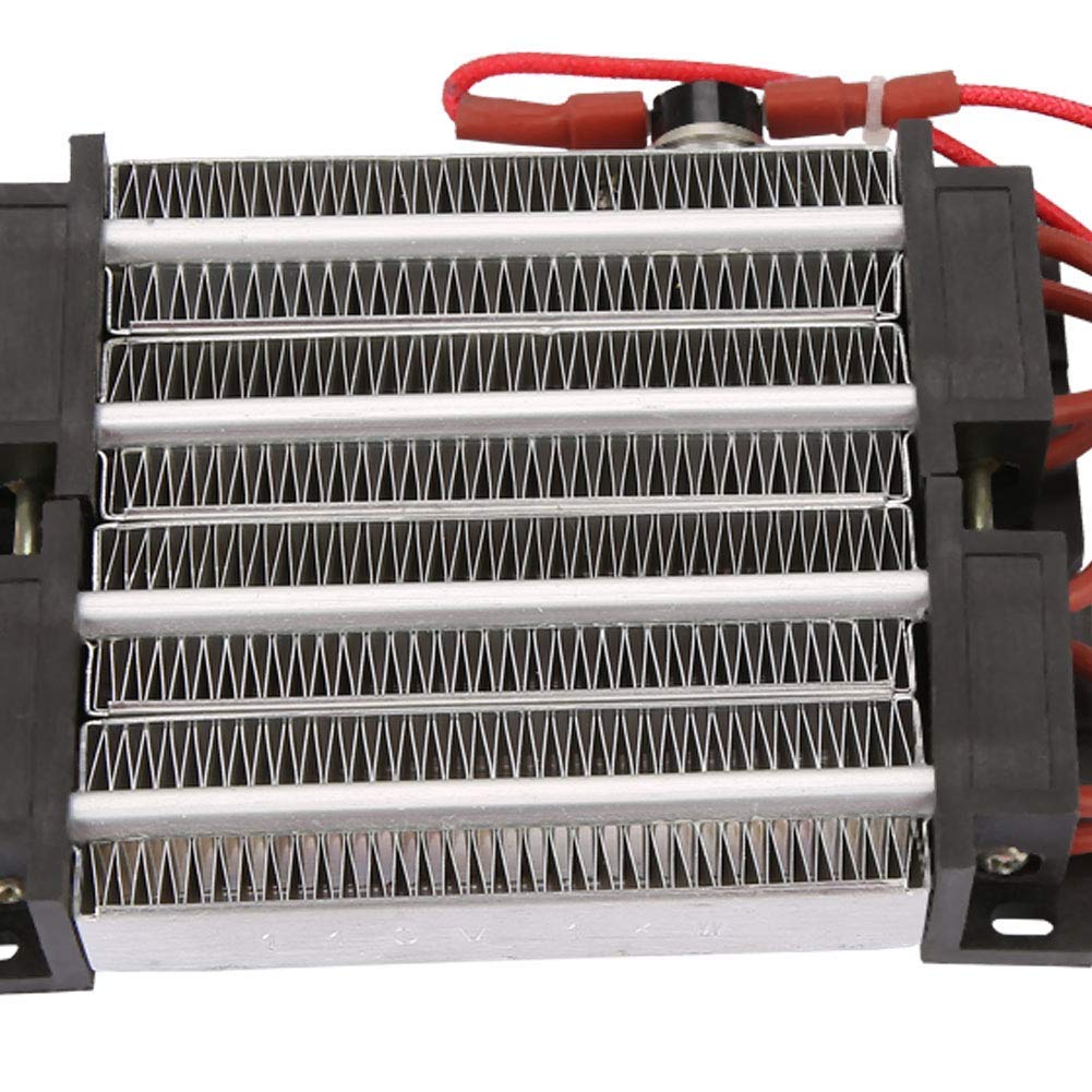 Réchauffeur D'air en Céramique éLément Chauffant Isolé 110V/220V 1000W, Adopte L'élément Chauffant en Céramique et Le Tube en Aluminium