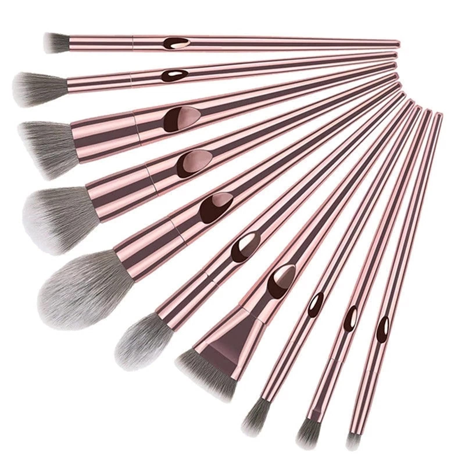 Juego de Brochas de Maquillaje 9 piezas de fundación natural, conjunto cepillos maquillaje profesional alta definición Profesional