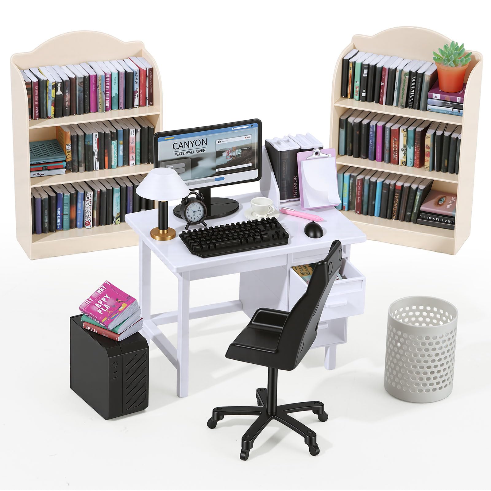 kimo 1:12 Scale Mini Desk Set - dollhouse accessories | Mubboo