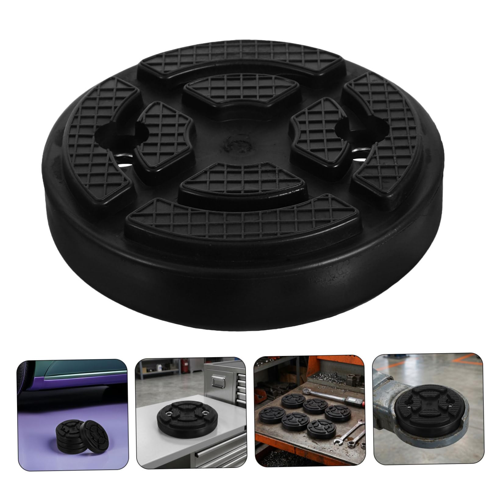 PRETYZOOM 8 Pezzi Cuscinetti in Gomma per Sollevatore Doppio Montante Accessori per Sollevamento Auto Supporti in Gomma Rotondi Resistenti Adatti per Officina Meccanica