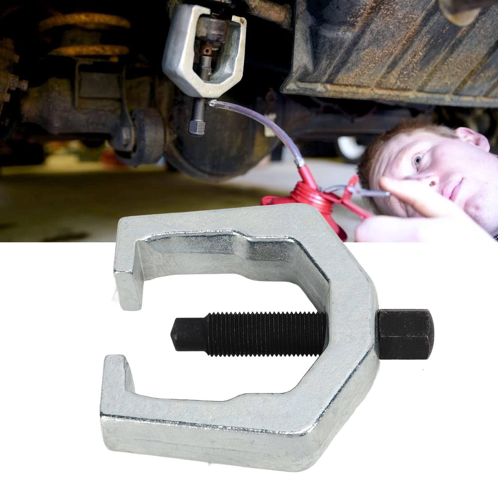 AMAKO Heavy Duty Pitman Arm Puller: 34mm Opening Chrome Vanadium Steel Universal Auto Repair Tool for Tie Rod End Removal