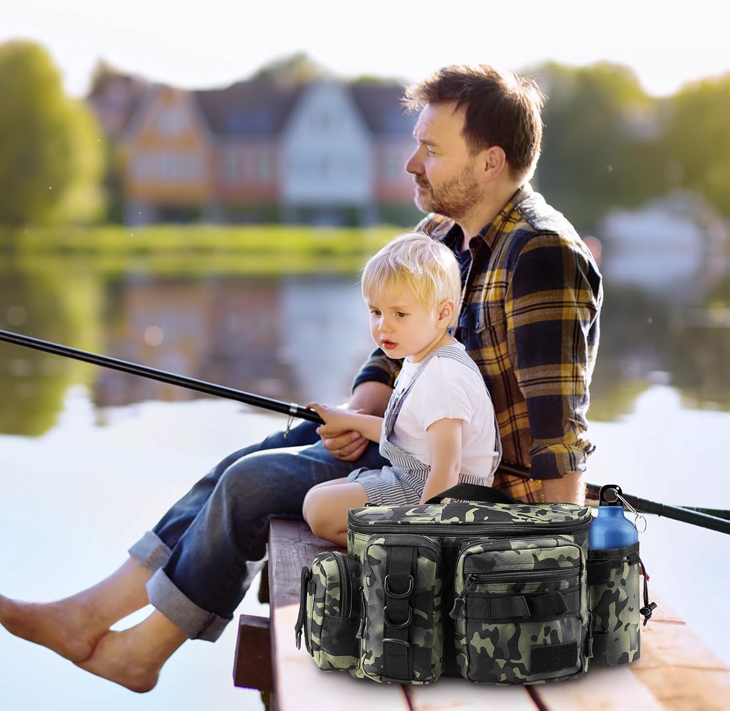 zerotop Fishing Tackle Bags Large Sling Fishing Carryall Bag Multi-Pocket Waterproof Fishing Tackle Storage Bags Holdall with Padded Shoulder Strap, Fishing Bags for Saltwater Freshwater Fishing 4 71 IkNRzJ2L. AC SL1500