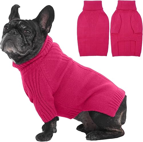 Miniatura 1 de IECOii Suéter grande para perro, suéteres para perros grandes y niños, sudadera de otoño de Acción de Gracias, suéter de cuello alto grueso y