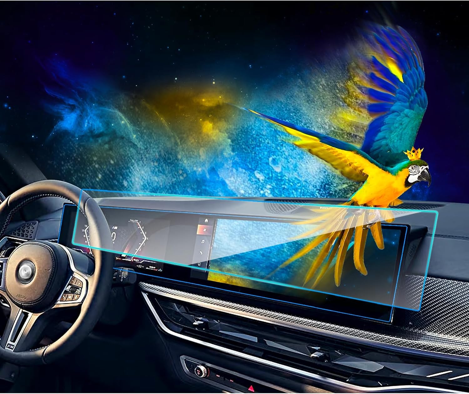 for 2024 BMW X5 G05 X6 G06 Screen Protector Touchscreen 2025 2024 BMW X7 i4 i7 iX 7 Series,iDrive 8 Curved Display Navigation Tempered Glass Protective Film (1piece) BMW X5 X7