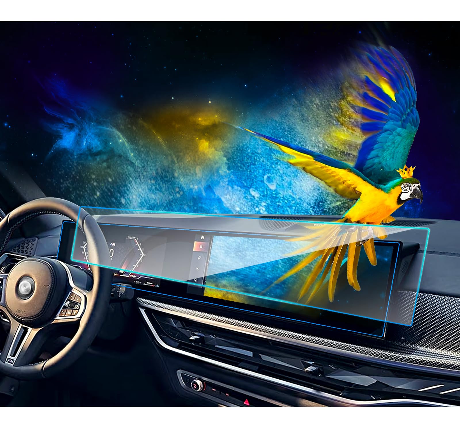 EUEKY for 2026 2025 BMW X5 G05 X6 G06 Screen Protector Touchscreen 2025 2024 BMW X7 i4 i7 iX 7 Series,iDrive 8 Curved Display Navigation Tempered