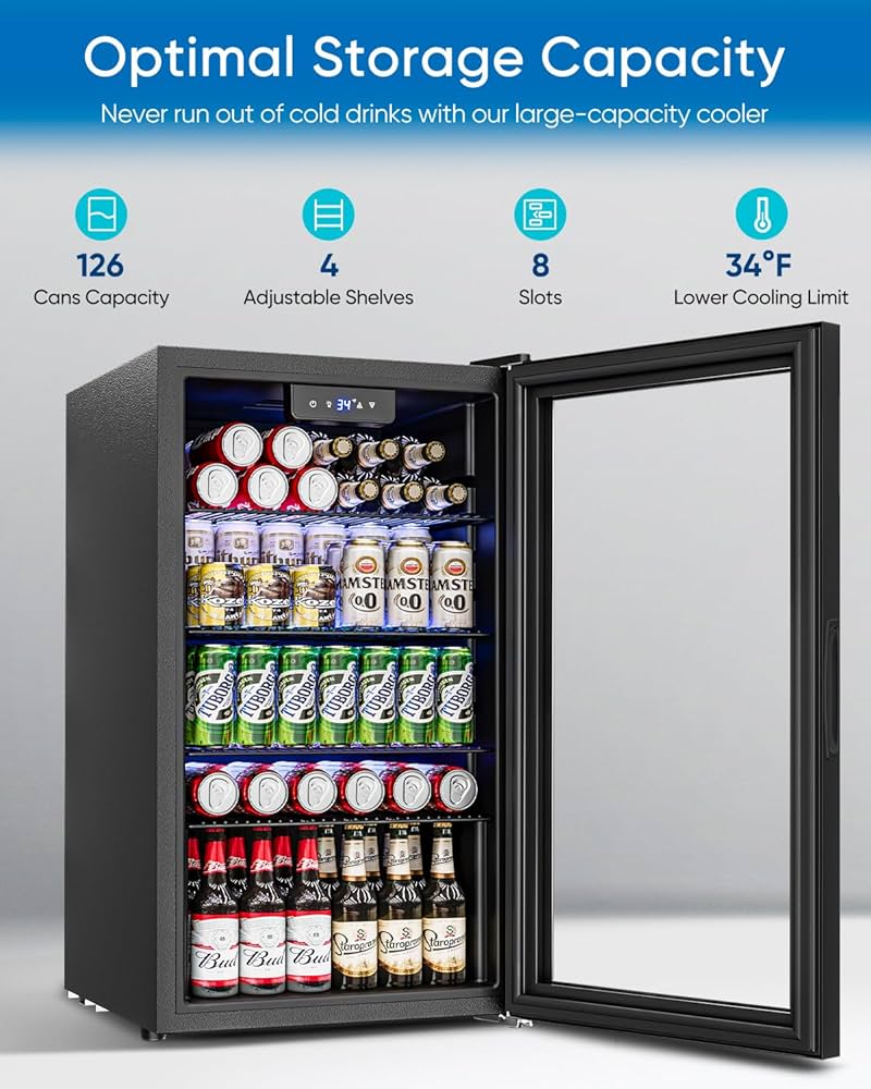 Amazon.com: Feelfunn Beverage Refrigerator and Cooler - 126