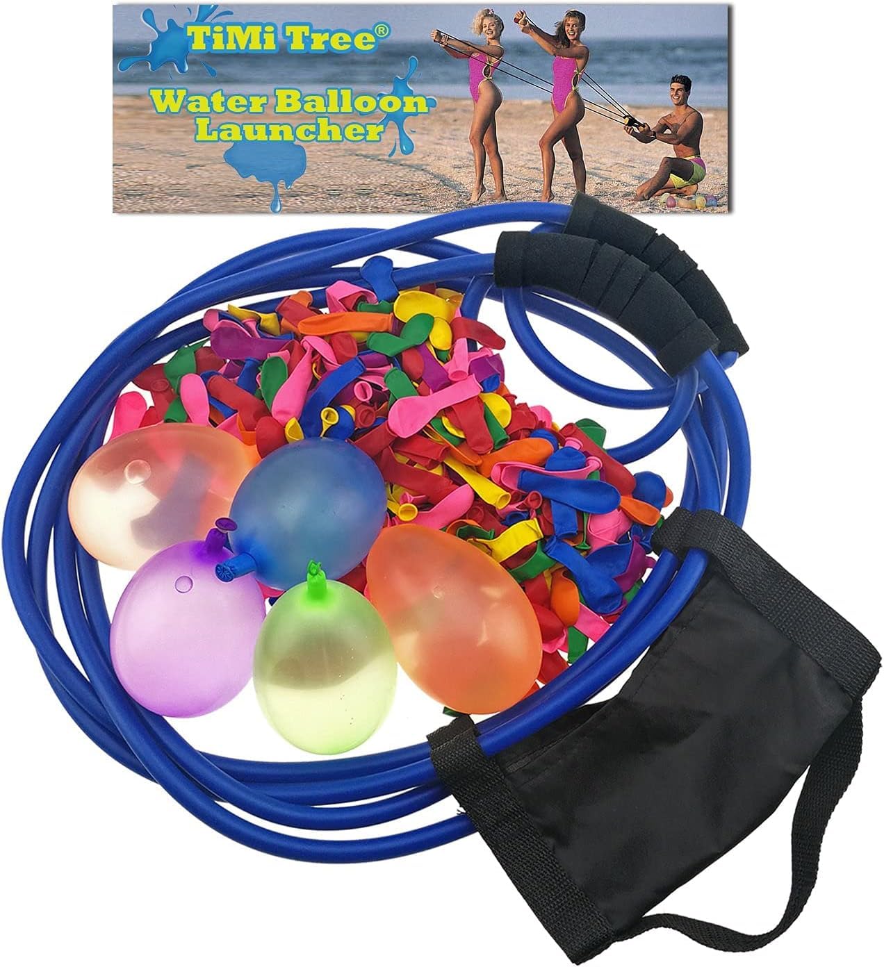 Water Balloons Launcher 500 Yard Toys 3 Person T Shirt Launcher Slingshot Water Ballons, The Heavy Duty Football Potato Launcher Giant Sling shots for Adults 6