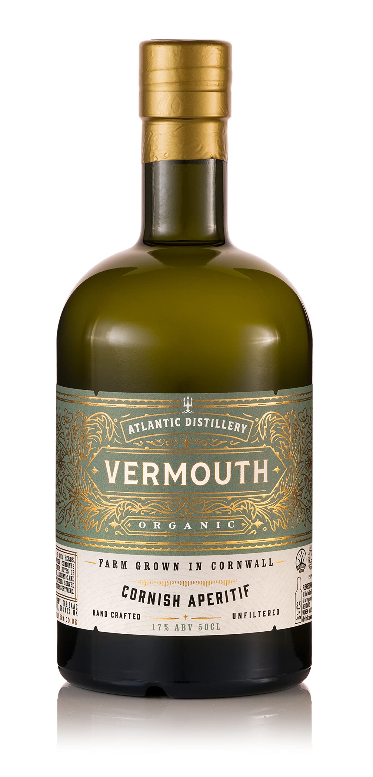 Atlantic DistilleryOrganic White Vermouth 50cl 17% ABV. Produced and Bottled in Cornwall