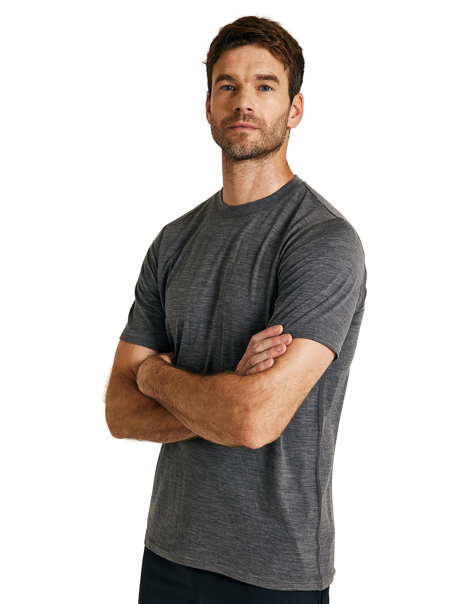 Metarino Herren-T-Shirt, Merinowolle, kurzärmelig, athletisches T-Shirt, leichtes Unterhemd für Laufen, Workout