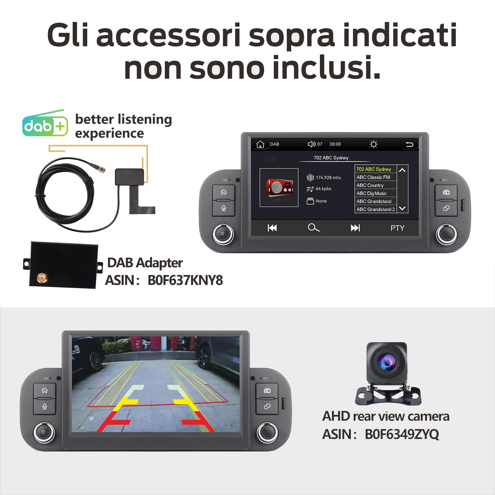 Autoradio Linux Plug & Play con Connettore Originale per Fiat Panda 2013-2025, Wireless CarPlay Android Auto, Bluetooth Vivavoce, RDS, FM/AM, USB