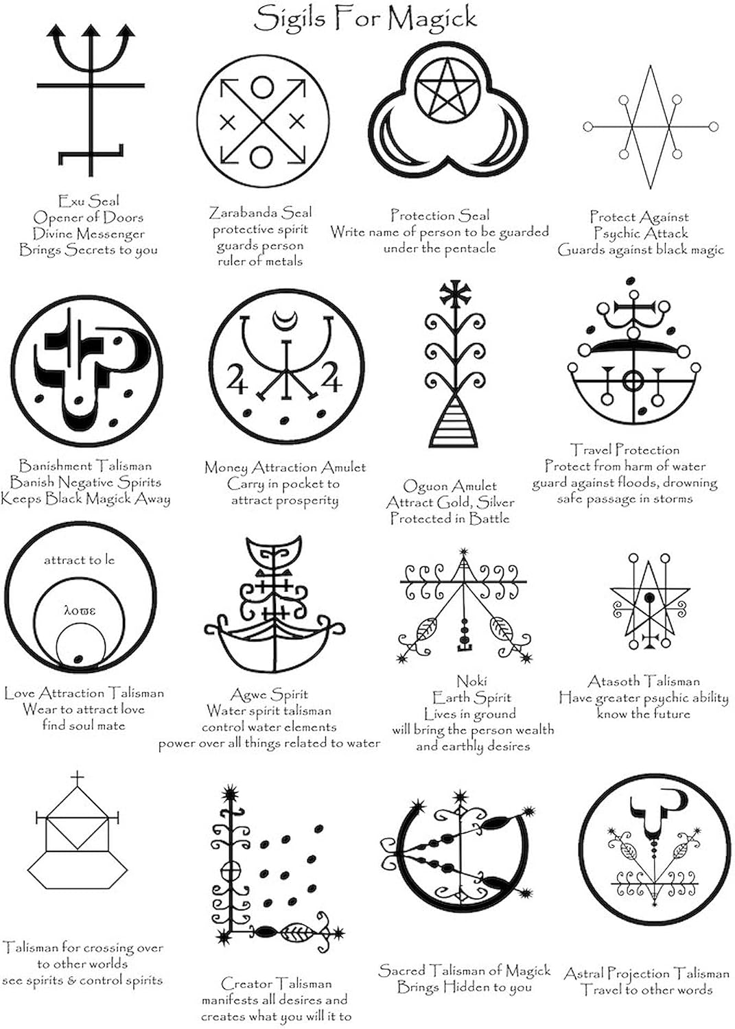CafePress Occult Magick: Sigils of Spells Sticker. Pagan &Am Rectangle Bumper Sticker Car Decal