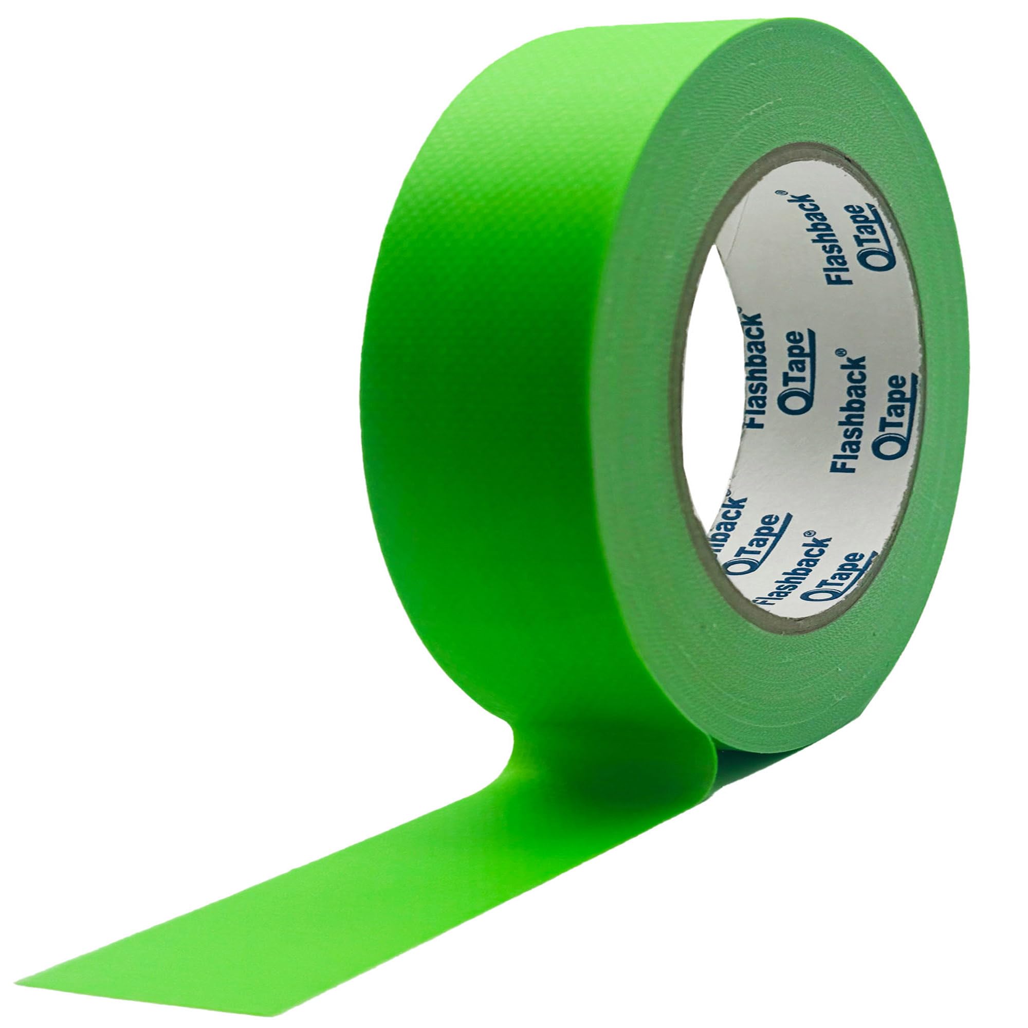 FlashBack Dayglo Fluorescent UV Blacklight Cloth Tape - Hula Hoop & Stage Grip - 48mm x 22.8 m (25 yd / 75 ft) rolls (Green)