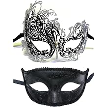 Couples Masquerade Mask Set Venetian of Realistic Silicone Masquerade Half face Mask
