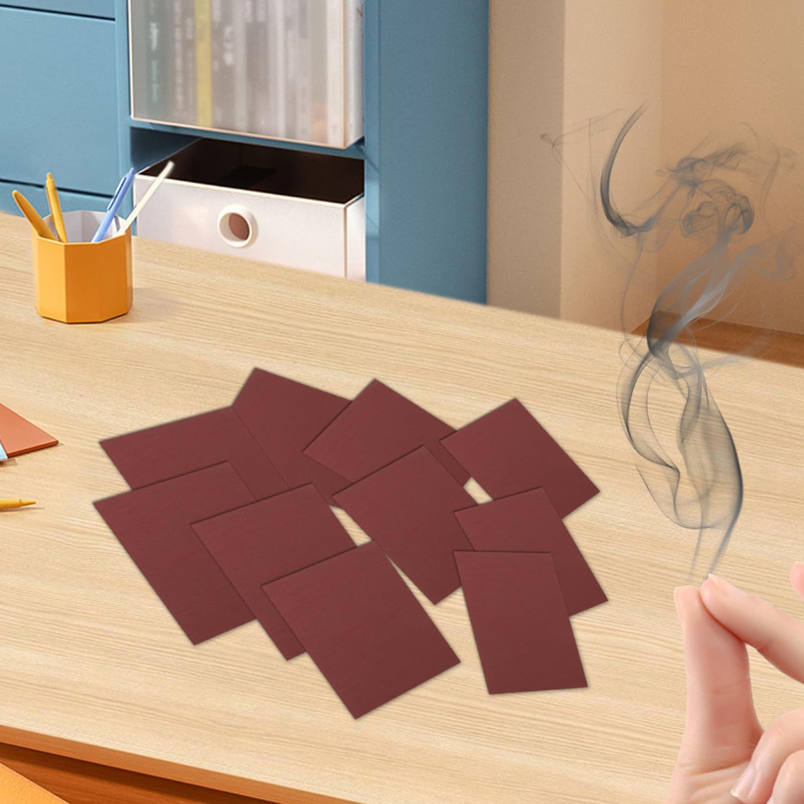 60 Pcs Magic Smoke Paper, Finger Smoke Magic Trick, Funny Ma-gic Card Ma-gic Trick to Make Smoke with Your Fingers - Image 2