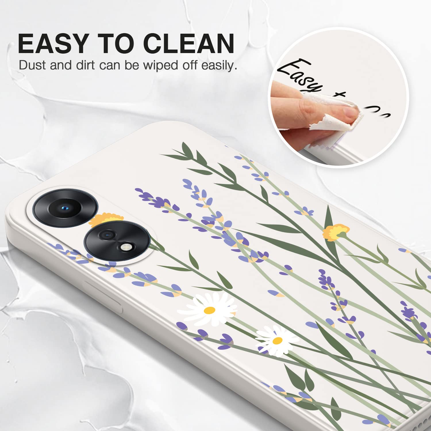 XINYEXIN Silikon-Hülle Für Xiaomi 12 Lite – Süßes Muster, Ultradünn, Stoßfest, Lavender