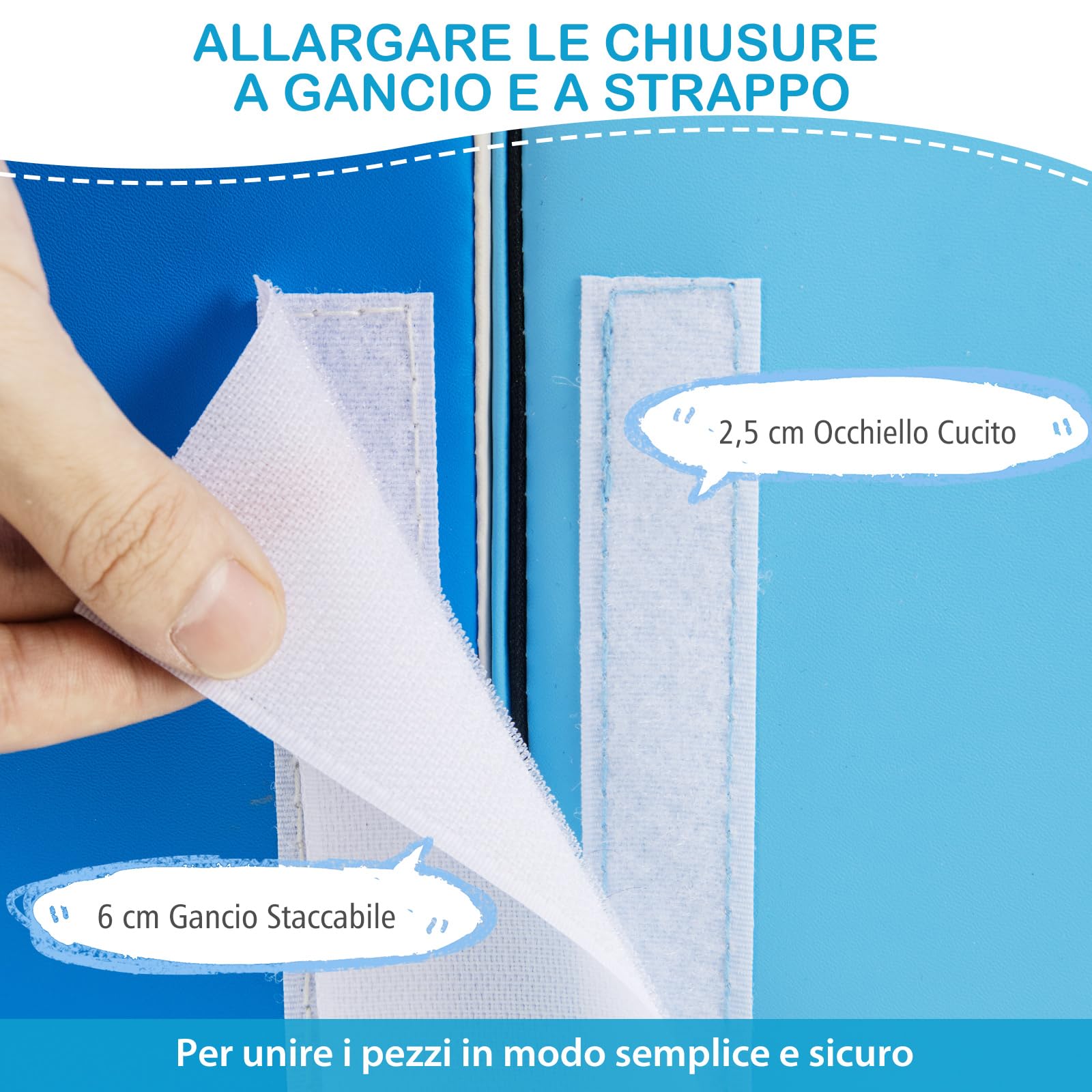 RELAX4LIFE Set di Giocattoli da Arrampicata 6 Pezzi per Bambini, con Schiuma EPE, Set di Giocattoli, Blocchi in Schiuma per Bambini dai 1+ Anno (ROSA) (blu)