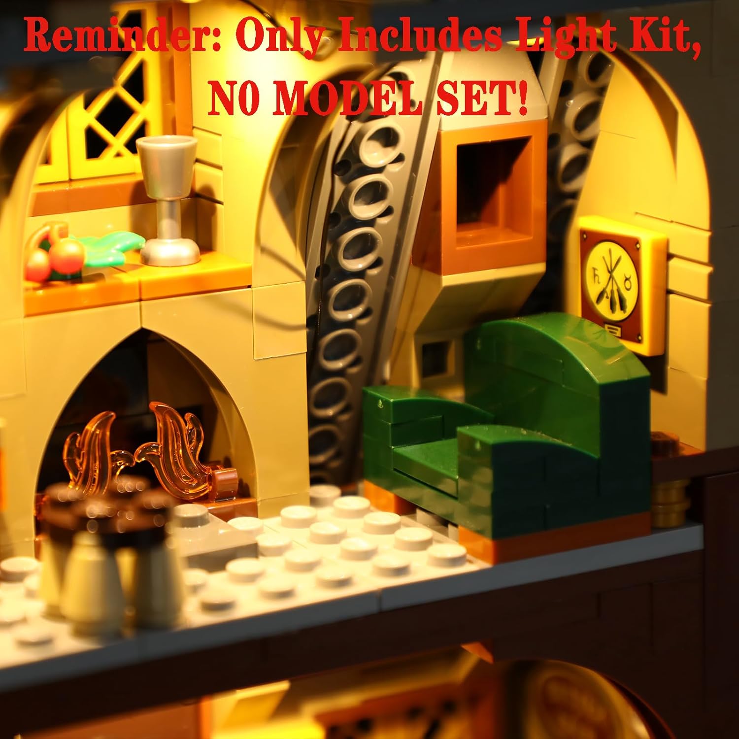 LED Light Set Compatible with Lego 76388 Hogsmeade Village Visit Harry Potter Building Blocks Model - Model Set NOT Included