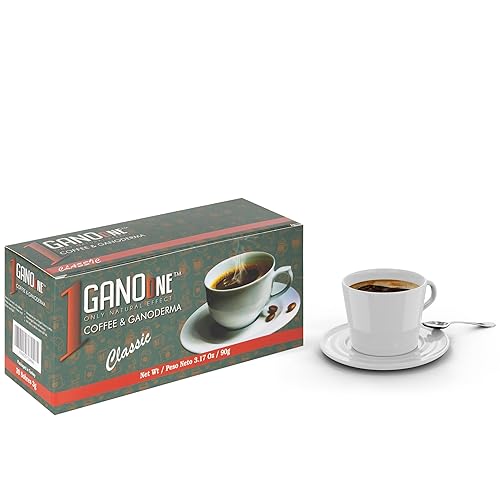 Miniatura 5 de GanoOne Instant Classic - Café negro con ganoderma  Reishi extracto de hongo de mezcla premium 30 bolsitas de una sola porción 1 paquete