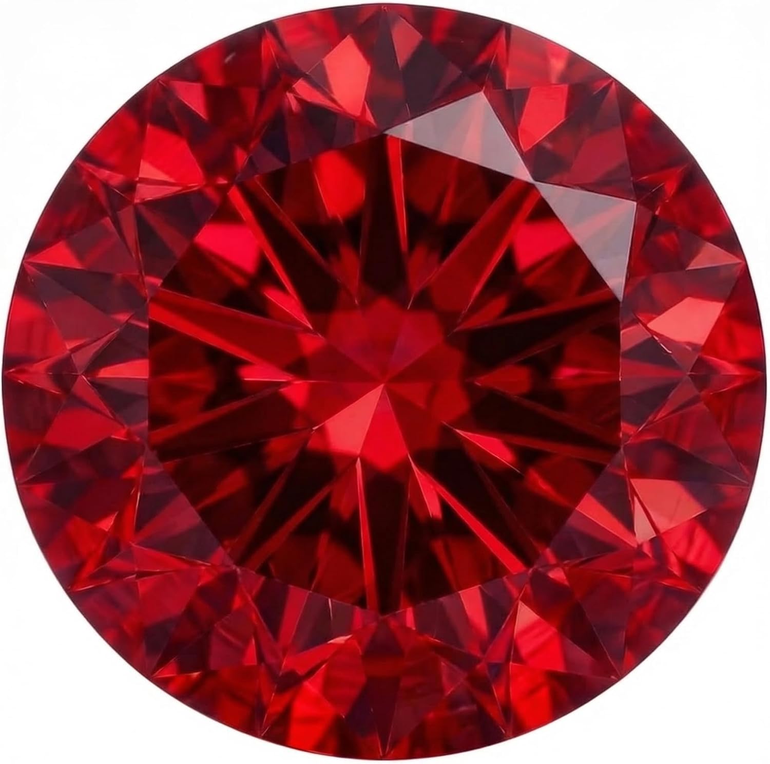 Generic Synthetic Ruby Gemstone, Lab Grown Round Brilliant Cut Loose Stone, 0.5-2.0 ct, Red Color, AGL Certificate Included, for DIY Jewelry Making (Earrings, Rings, Necklaces, Bracelets)