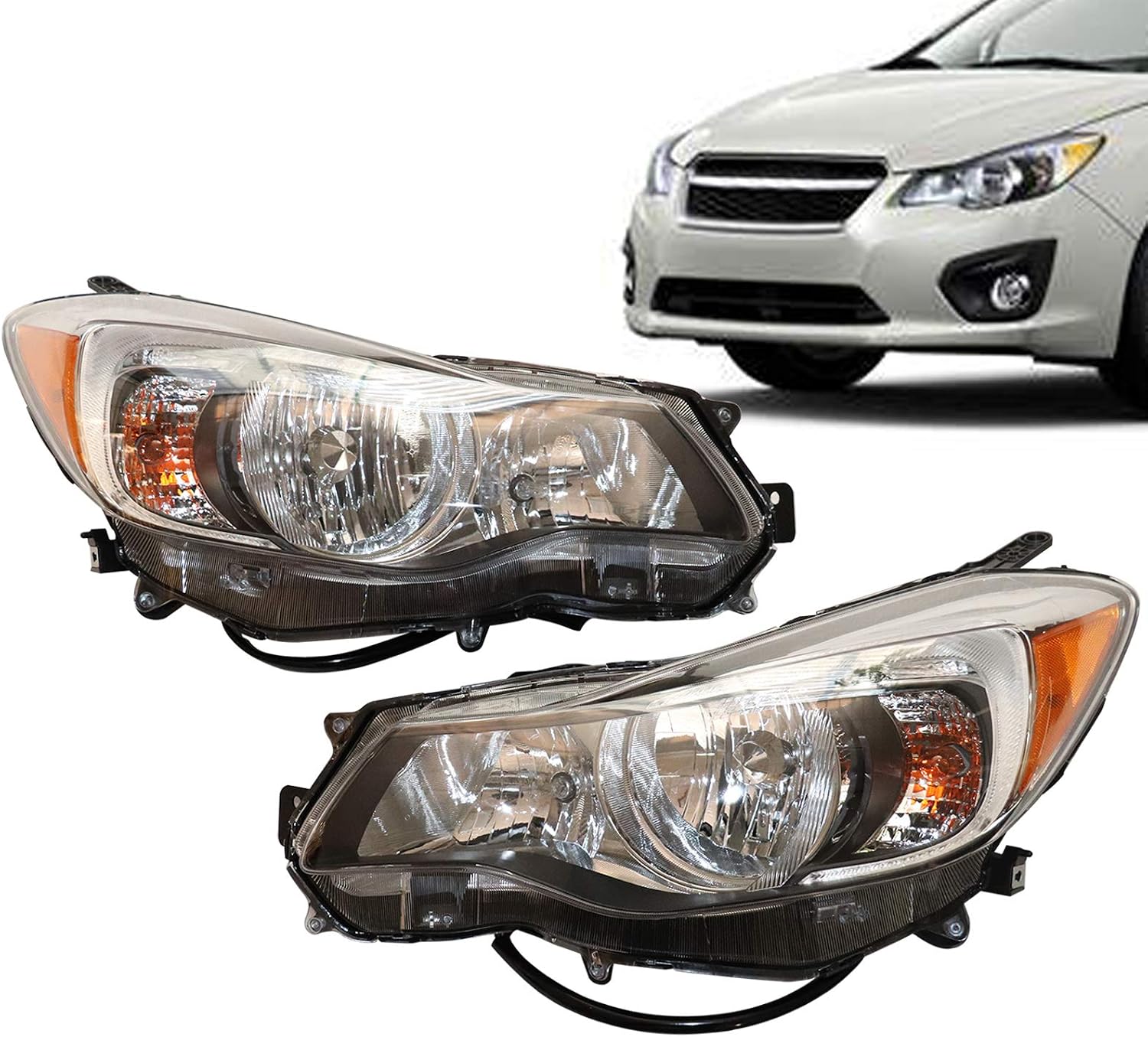 Ririsir Head Lights Assembly For Impreza Xv Crosstrek 2012 