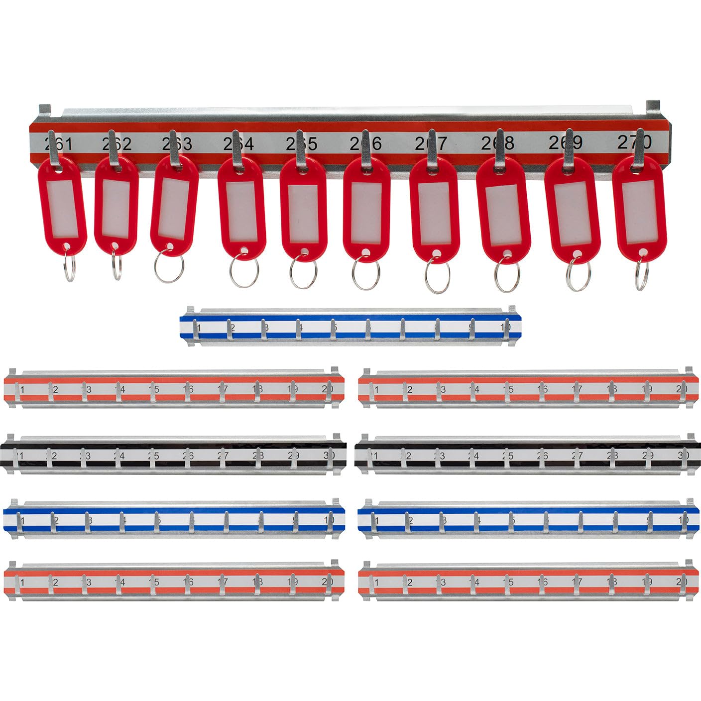 BARSKA Key Shelves with 201-300 Numbered Hooks, 10 Shelves
