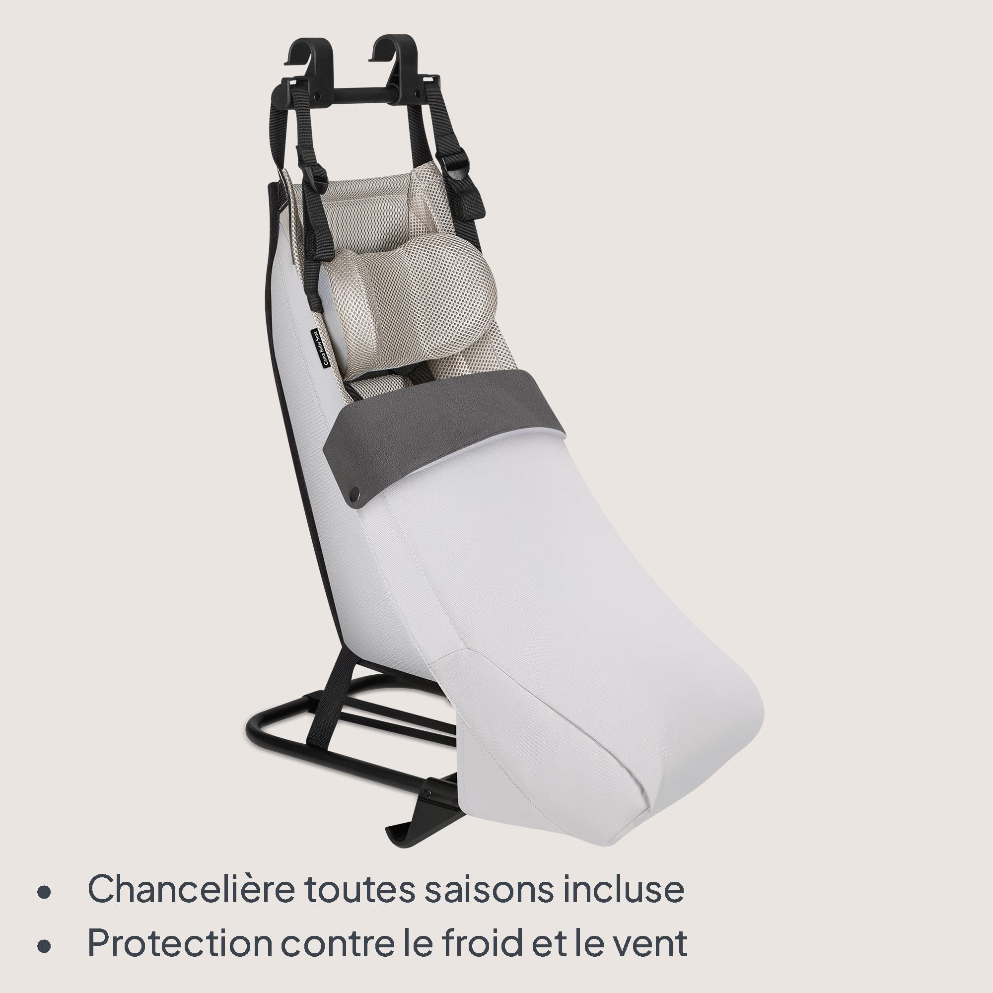 Lionelo Cama Baby Siège Suspendu pour Nouveau-né, hamac Respirant avec Harnais à 5 Points, Utilisation Uniquement en Mode Poussette, Montage Rapide, Utilisation bébé Compatible avec Poussette Cama