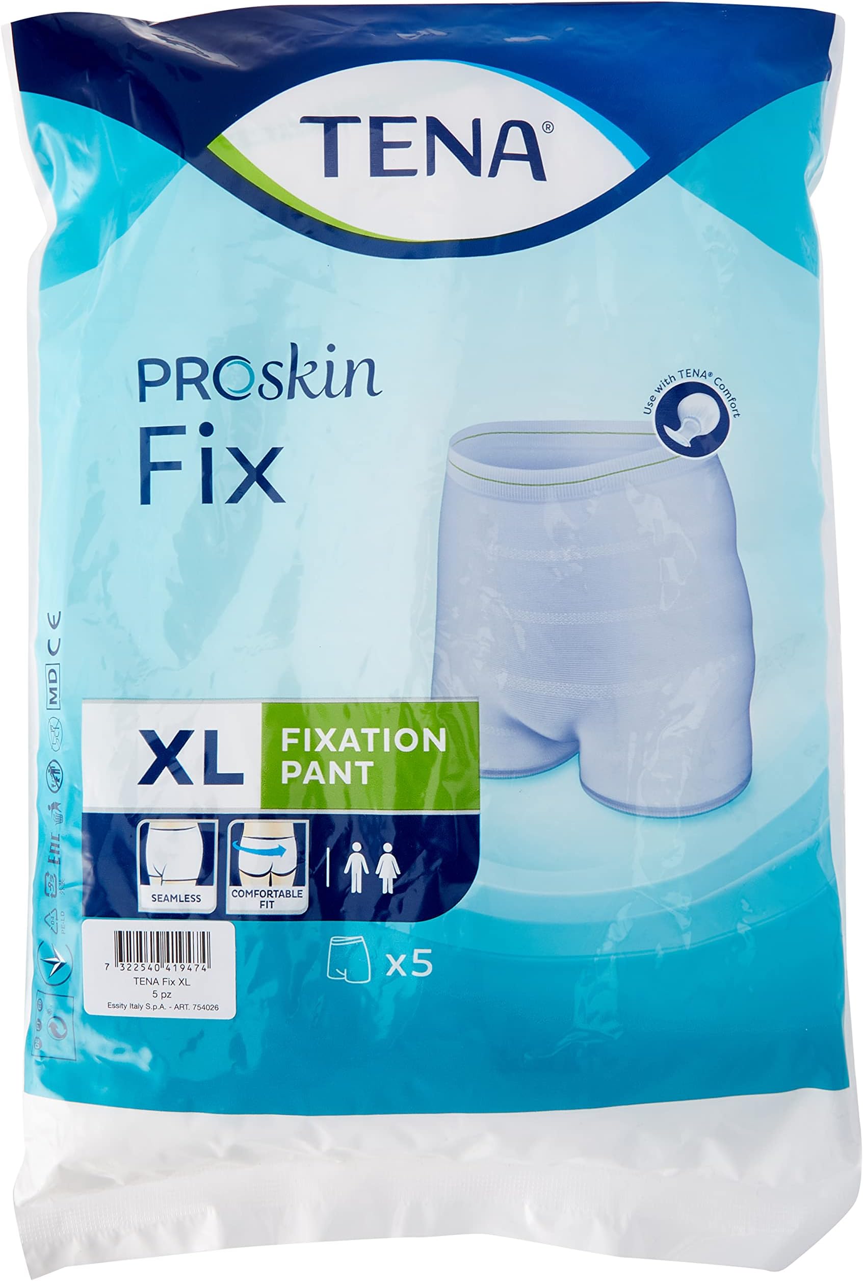 Tena Extra Large Fix Streckmetall der wiederverwendbare Windeln – Packung von 5