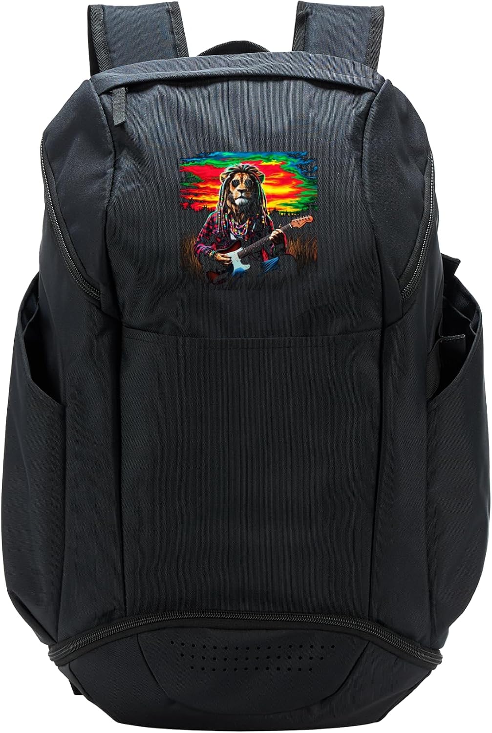 Lion Playing Music Vintage Musician Music Lover Sport Backpack
