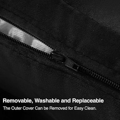 Miniatura 3 de Belffin Cojín de respaldo de terciopelo para sofá modular, cojines rectangulares de respaldo suave (azul)