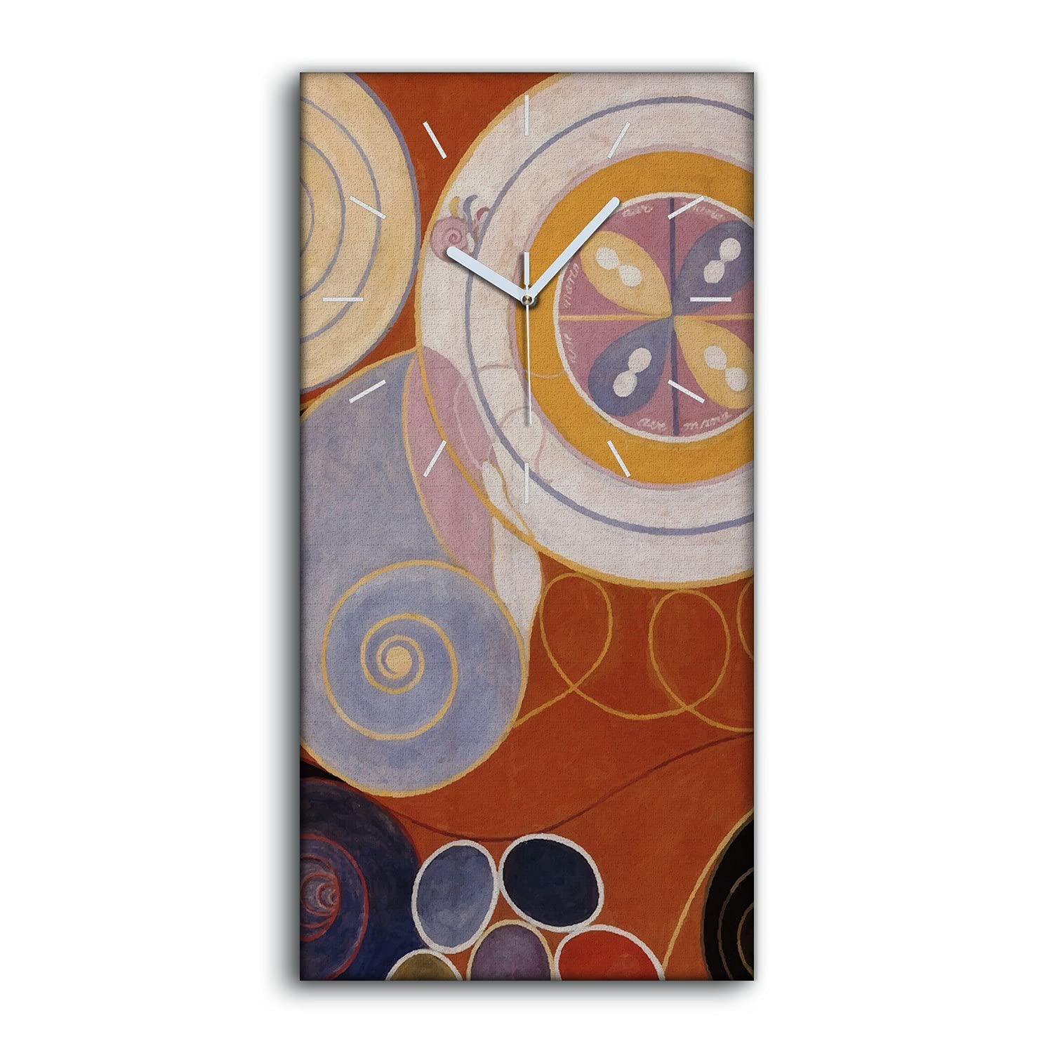 Horloge sur Toile Décoration Salon Moderne Tableau Horloge Silencieuse 30x60cm