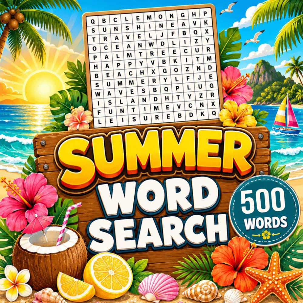 Sunny Days Word Search: Relaxing Summer Puzzles for Teens & Adults