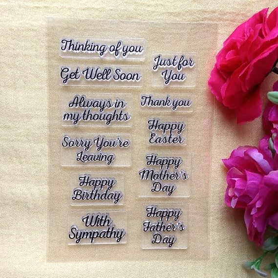 Amazon.com: GAOZONGTER Words Happy Birthday Thinking of You Clear ...