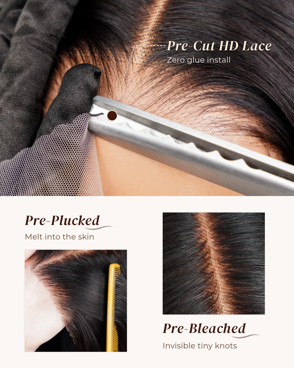 Arabella 6x5 Brown Highlight Wig Glueless Wigs Human Hair Pre Plucked Pre Cut Body Wave Lace Front Wigs Human Hair Ready to Go Glueless Wig Pre Bleached Tiny Knots (26inch, 6X5 2P430 Body Wave)