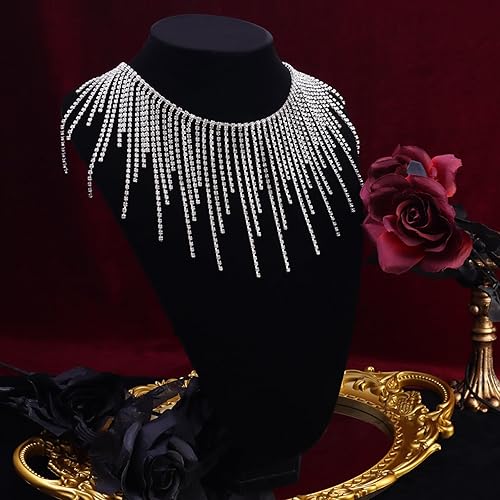 Miniatura 4 de 0.5 yardas con flecos de diamantes de imitación con pegamento B7000 cadena de diamantes de imitación de diamantes de imitación de plata con flecos