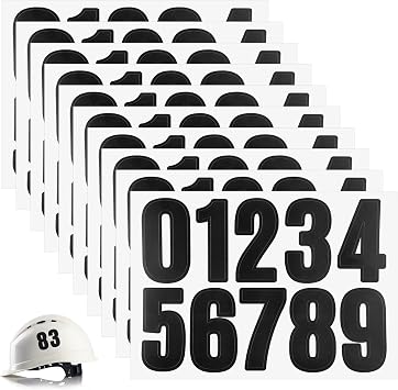 100Pcs Black Number Stickers, 1.5 inch Small Black Numbers for Mailbox, Adhesive Vinyl Number Stickers, 0-9 Stick on Numbers for Poster, Scrapbook, Helmet, Craft
