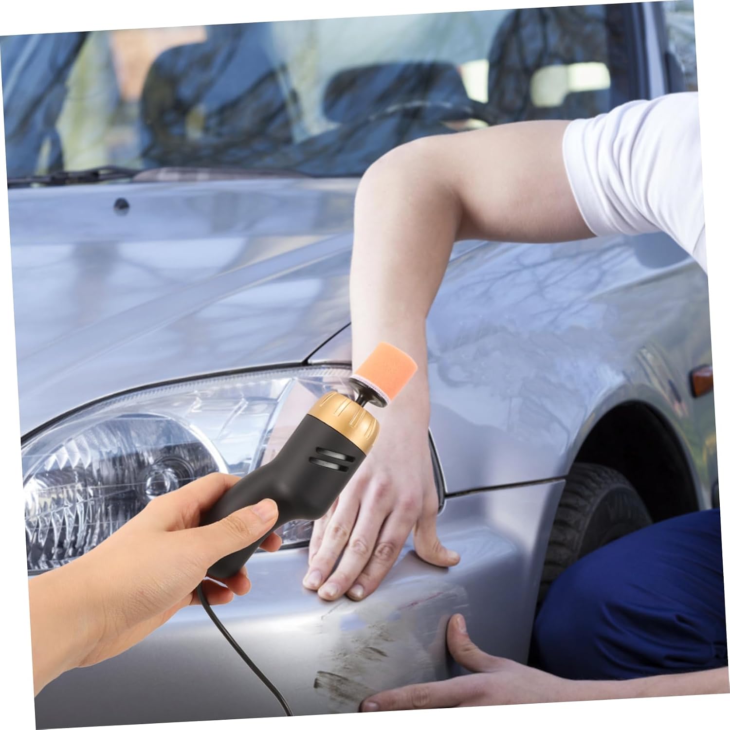 PRETYZOOM Car Scratch Remover Machine Mini Polishing Tool Metal Repair Kit for Automotive Scratch Removal and Buffing Suitable for Car Types