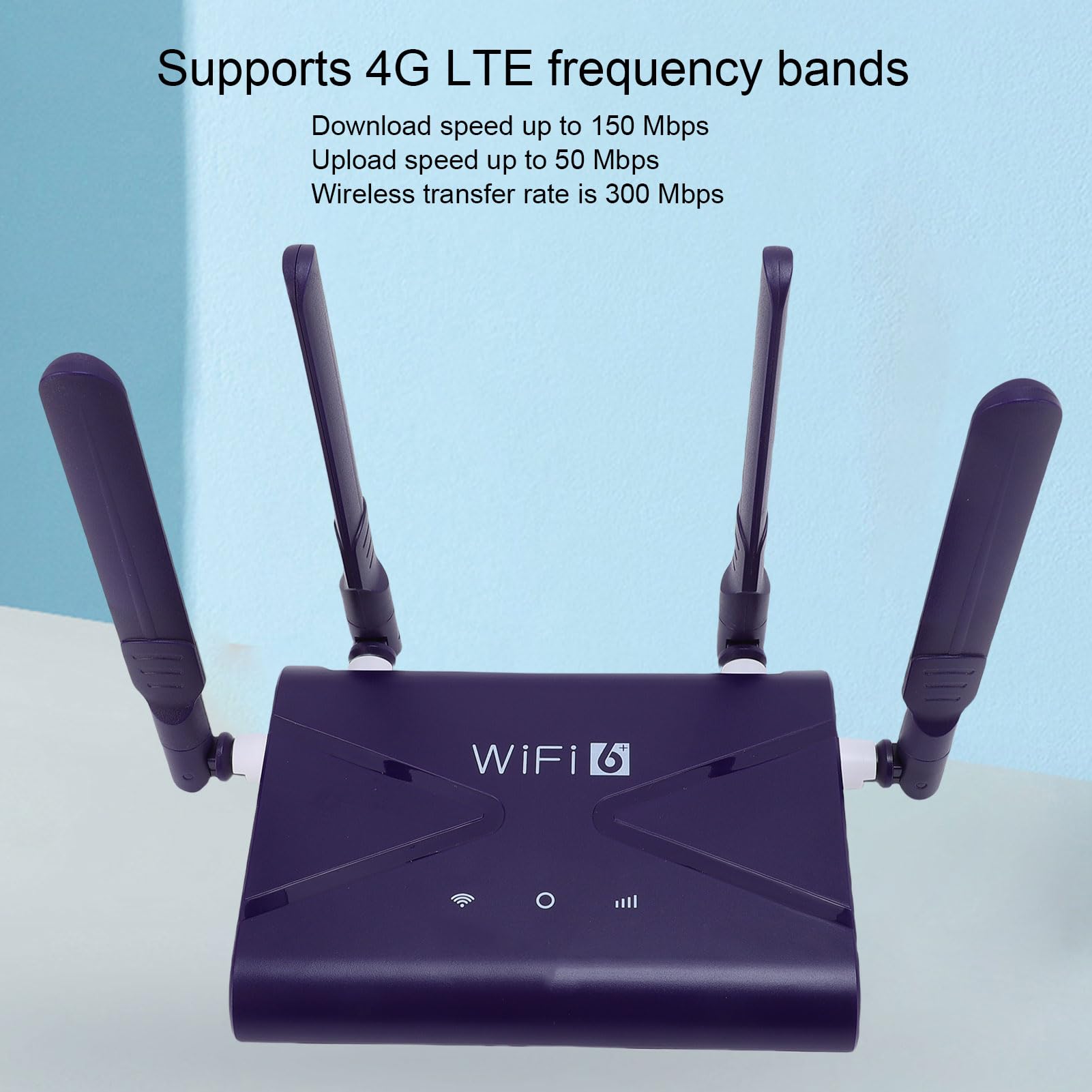 Router WiFi 6, Router CPE 4G, Router Bezprzewodowy LTE z Gniazdem Karty SIM, 300 Mbps Odblokowane Bezprzewodowe Hotspot Wi -Fi, Obsługuje 32 Urządzenia