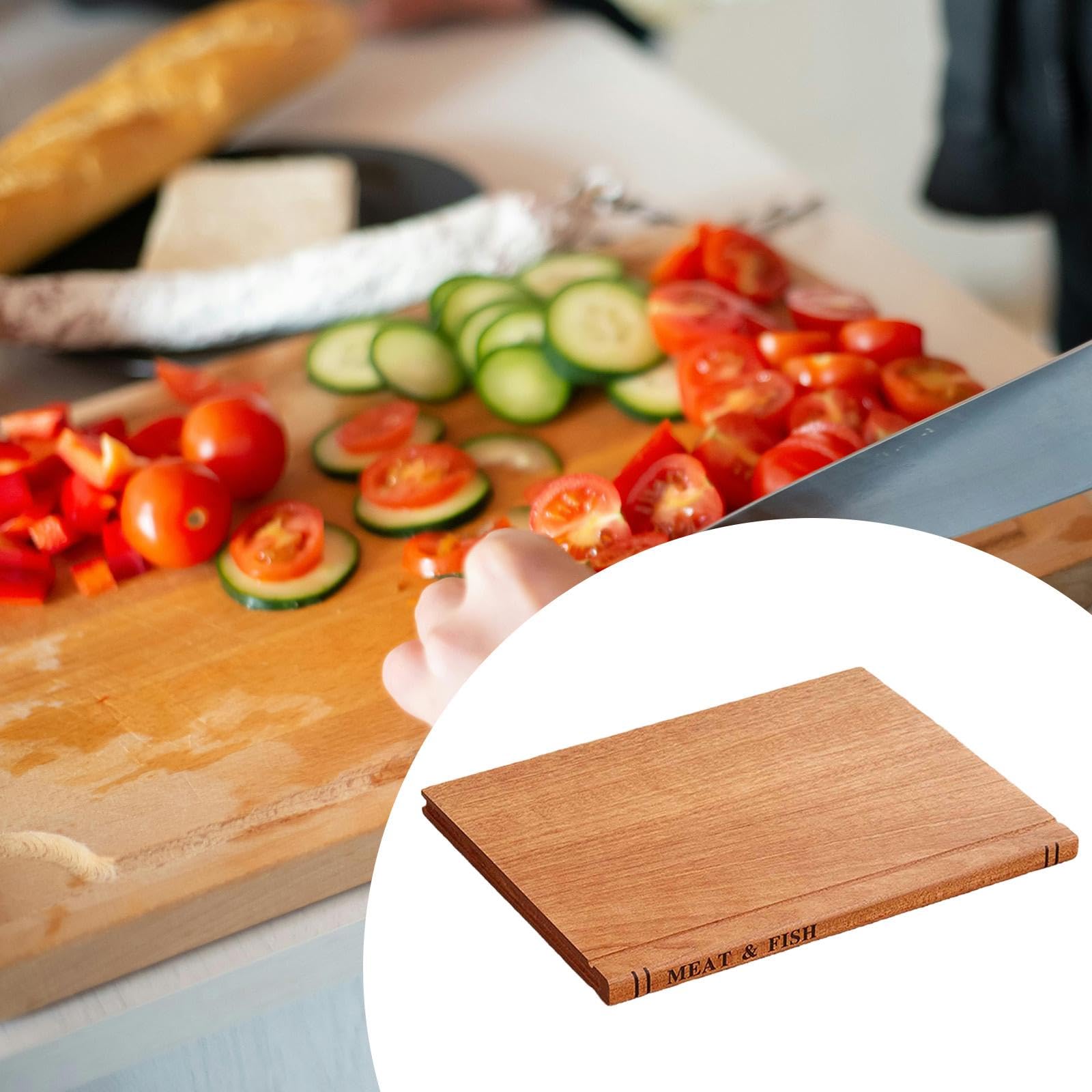 3 Piezas Tabla de Cocina de Madera Tabla para Cortar Rectangular Placa para Fácil de Limpiar Tabla de Presentación para Quesos Y Embutidos Di, Style a, Individual