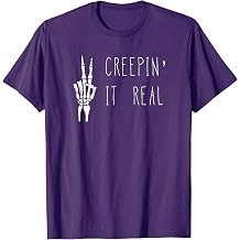 Creepin' It Real Halloween Skeleton T-Shirt