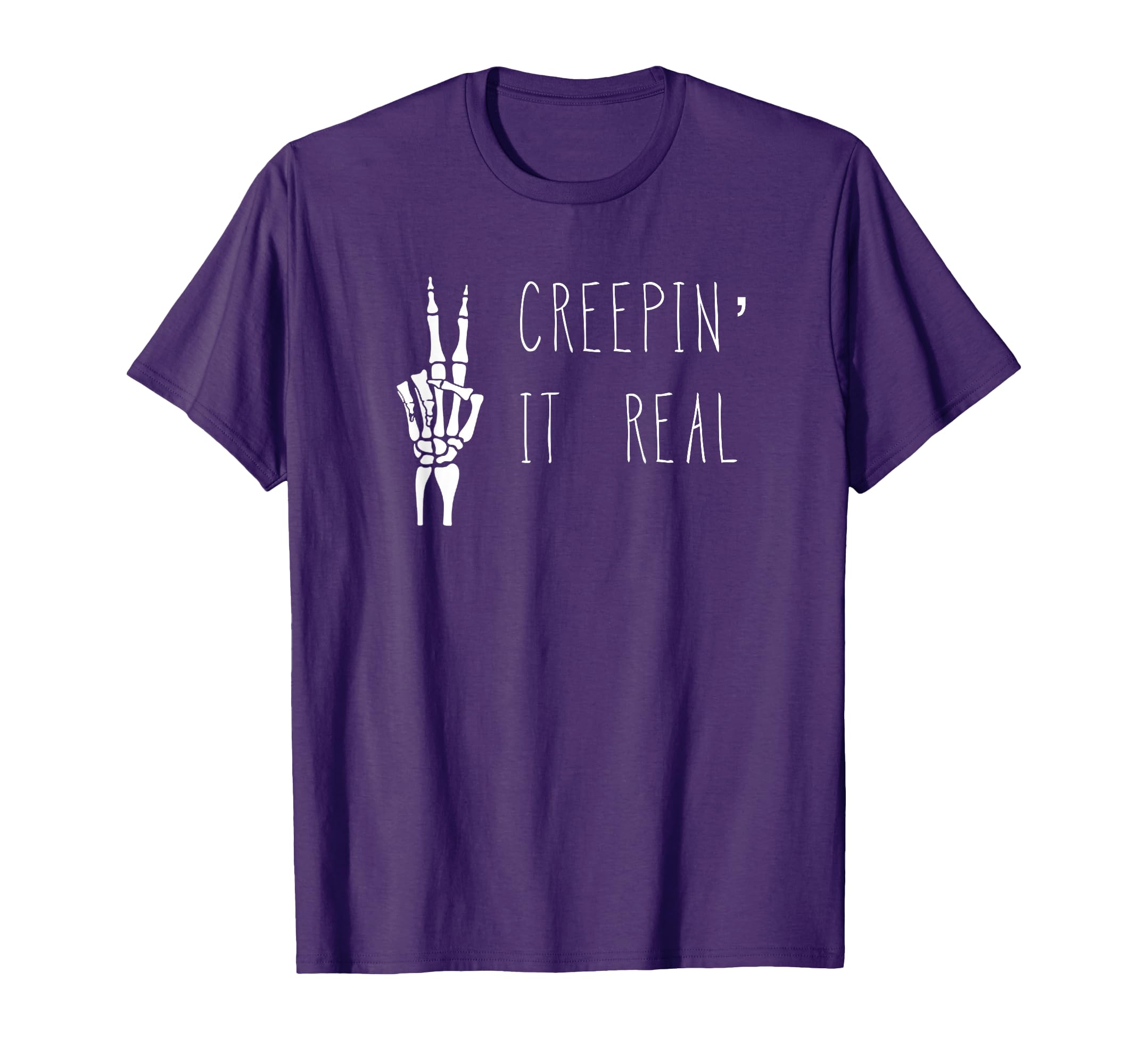 Creepin' It Real Halloween Skeleton T-Shirt