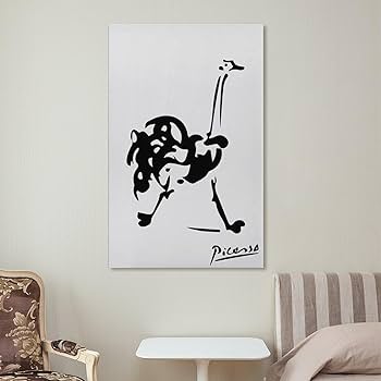 Amazon.co.jp: Pablo Picassoパブロ・ピカソ《ダチョウ 》ポスター