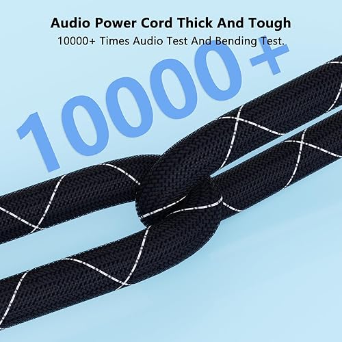 Miniatura 6 de Monosaudio Cable de alimentación de audio de cobre puro de 125 V, 15 A, cable de alimentación HiFi chapado en oro, conectores trenzados, línea de