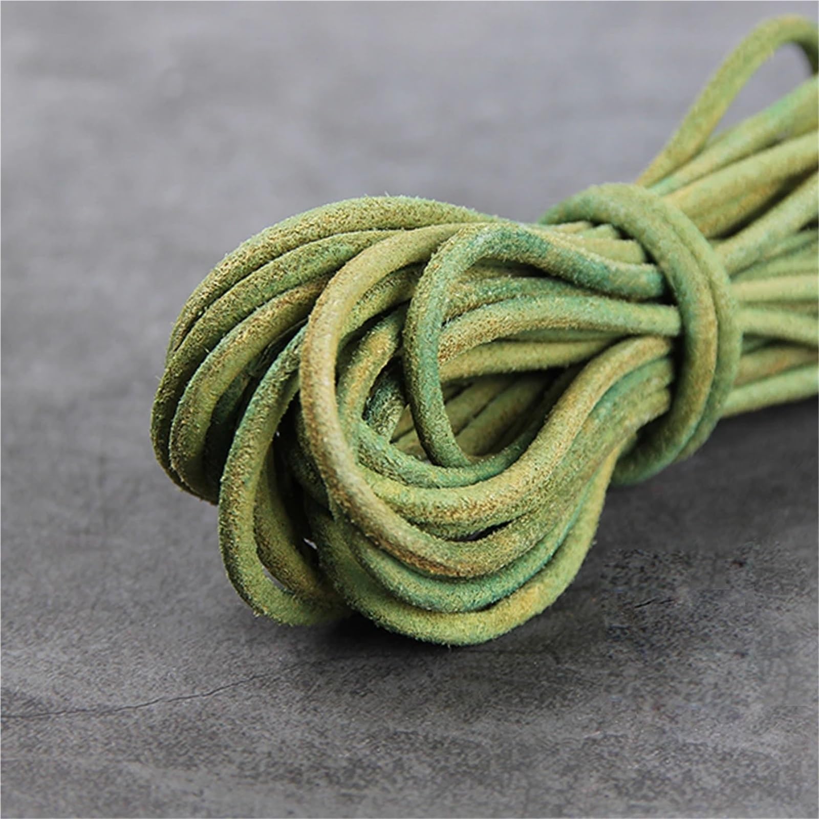 5 sztuk 16ft 3mm Roud kolorowa bransoletka sznurek koronkowa lina bransoletki naszyjnik tworzenie biżuterii akcesoria(Green)