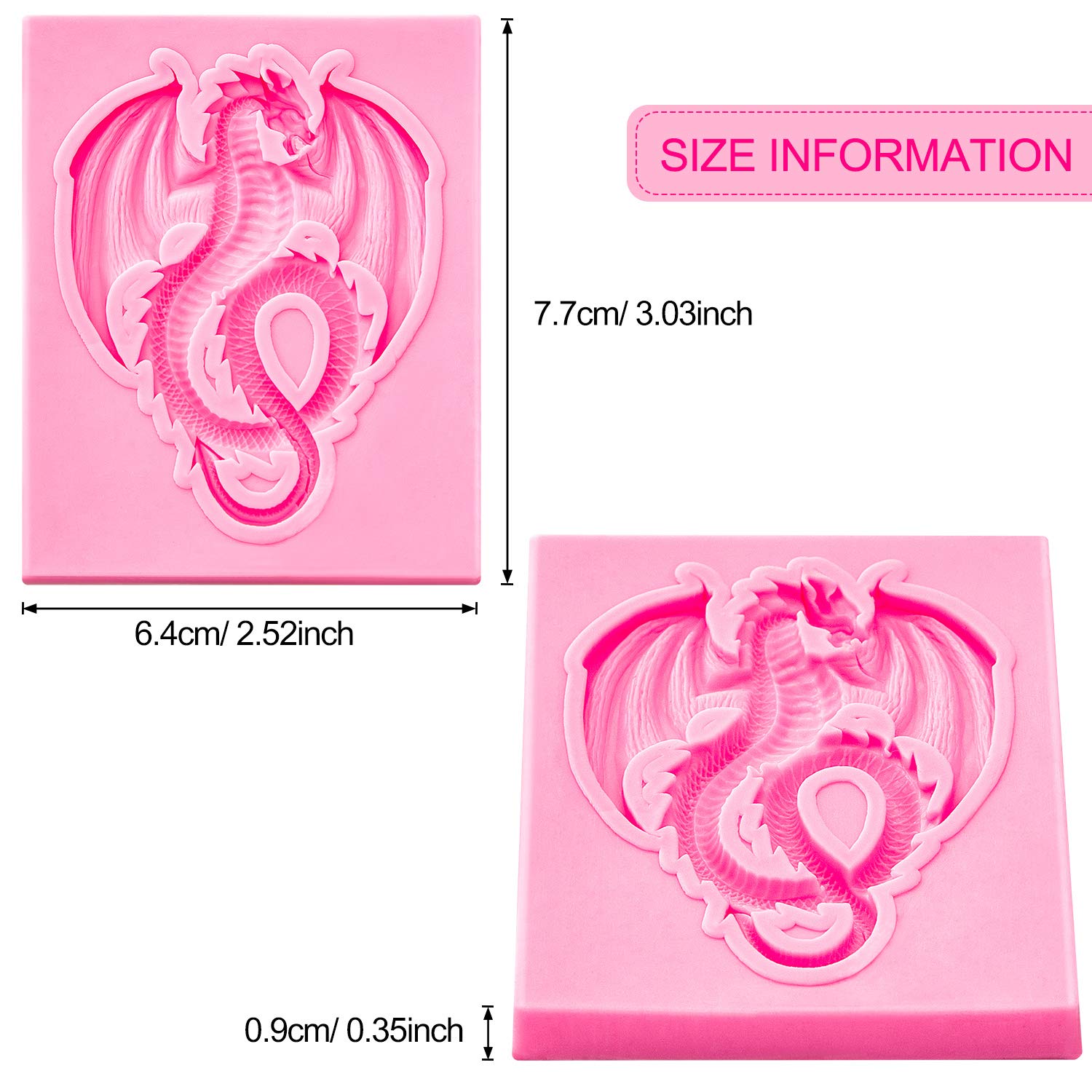 4+1 Dragón / Dragones Boys - Novedad Chocolate Silicona Mould Candy