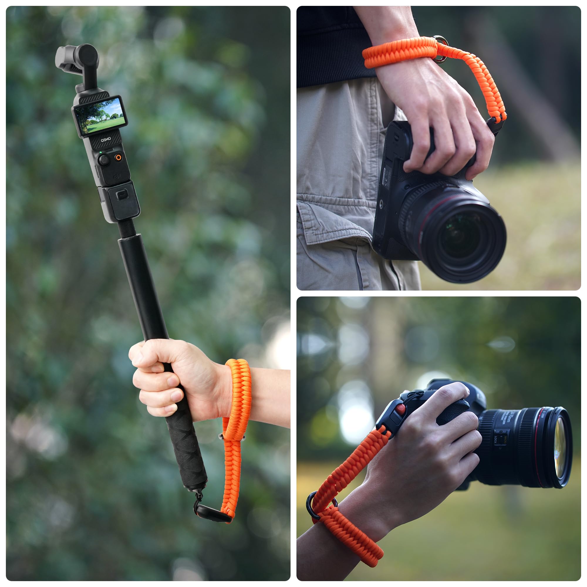 CYNOVA DJI Osmo Pocket 3 Accessories, Adjustable Nylon Hand Wrist Straps Lanyard with a 1/4