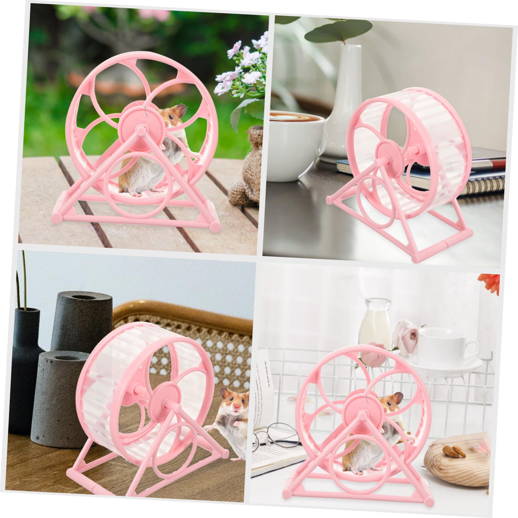 Happyyami Exercise Wheel for Guinea Pig Chinchilla Rat Hamster Small Pet Sports Large Hamster Wheel Toys
