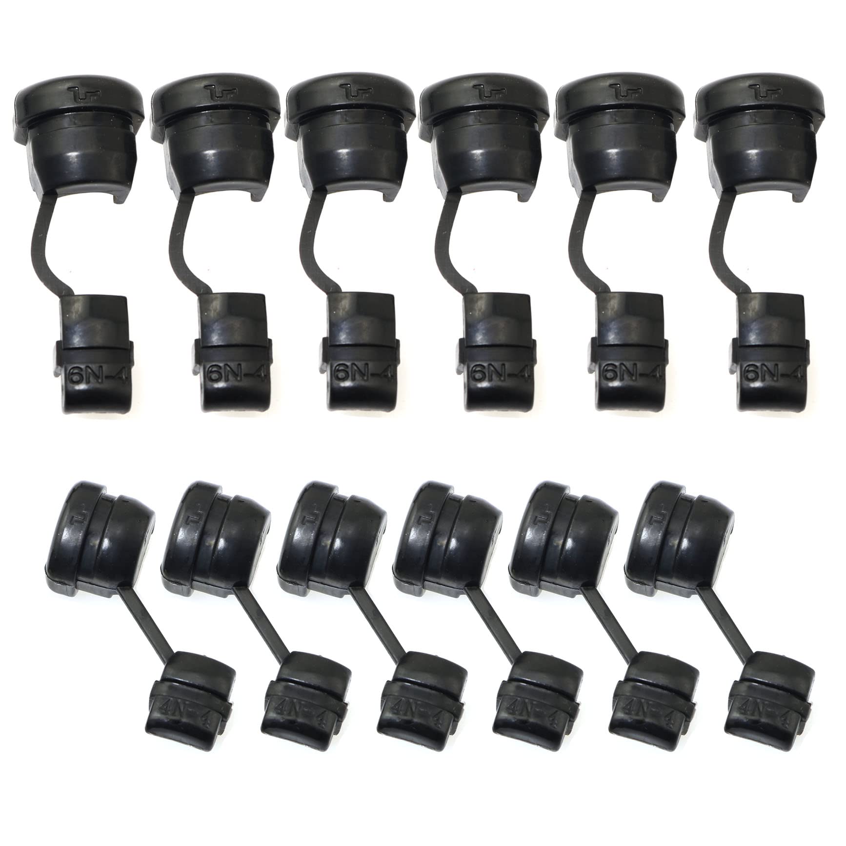 Strain Relief Bushing PZRT 12pcs Black Strain Relief Bushing (6pcs 6N-4 and 6pcs 4N-4) Strain Relief Bush Grommet Electric Cable Protection Cord Buckle-image-21