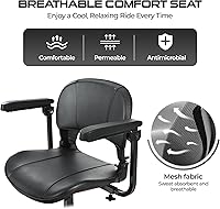 Vista 6 de Scooter eléctrico de movilidad para adultos, dispositivo de silla de ruedas para viajes, ancianos, 20 millas por carga. Peso máximo de 330 libras