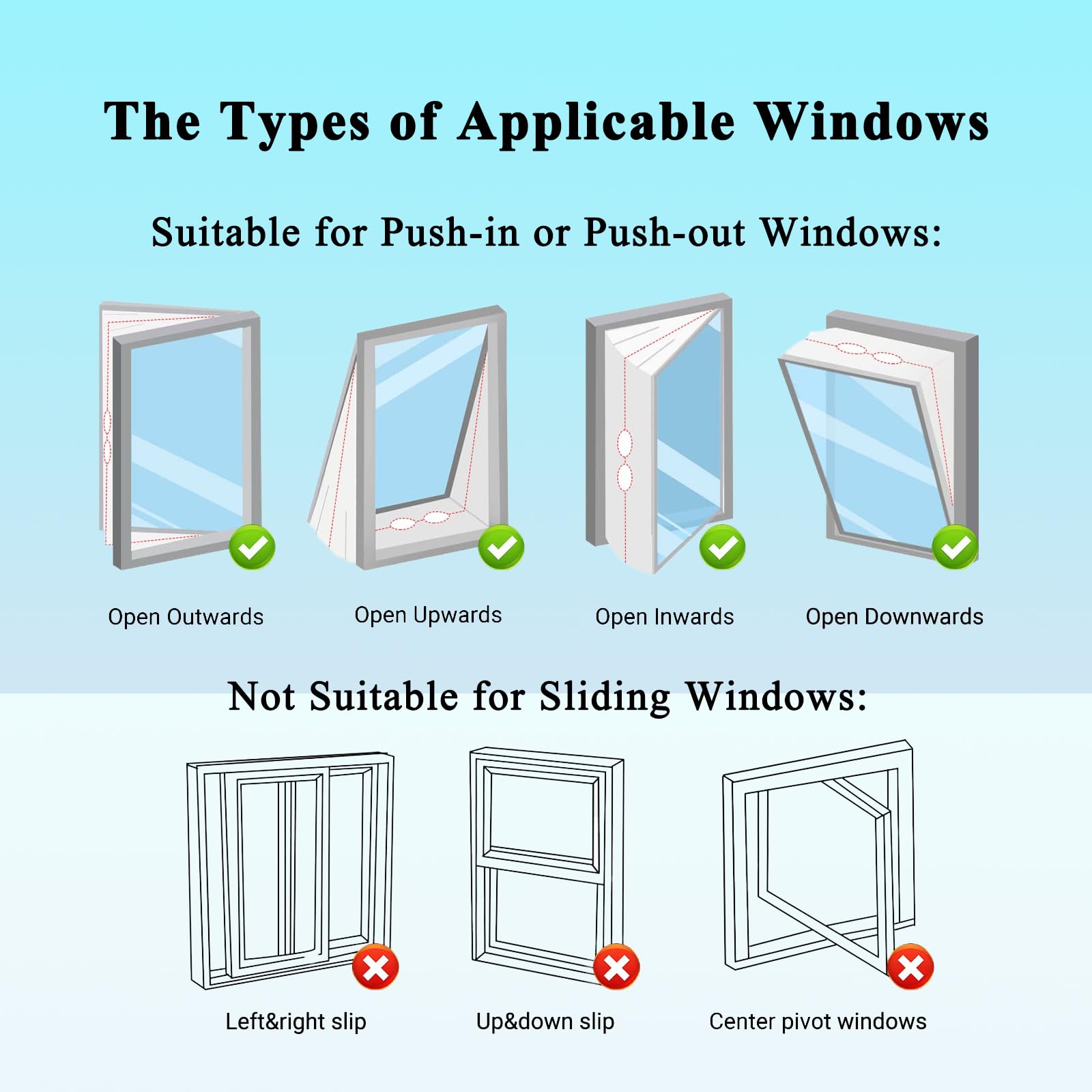 Sello de ventana de aire acondicionado móvil de 400 cm para ventanas abatibles, kit de ventilación de ventana, fácil instalación, apto para aire acondicionado portátil, secadora (blanco)
