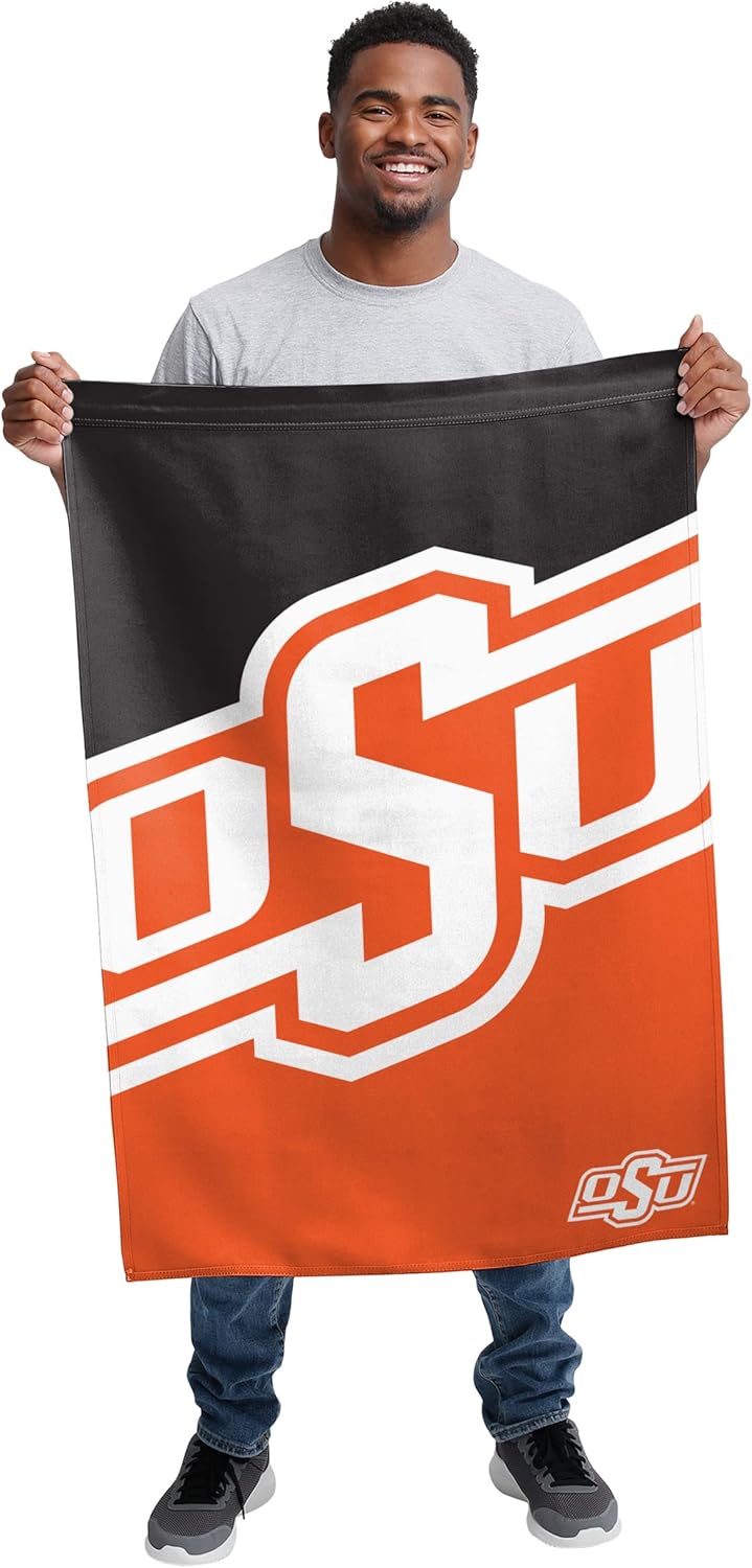 FOCO NCAA Oklahoma State Cowboys Unisex Double Sided 40' x 28' Team Logo Vertical Flag, Vertical 40' x 28', One Size - Image 2